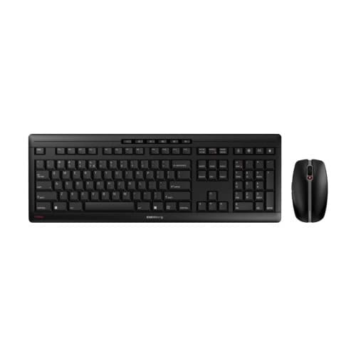 CHERRY STREAM DESKTOP RECHARGE - sats med tangentbord och mus - QWERTY - USA med eurosymbol - svart Inmatningsenhet Svart