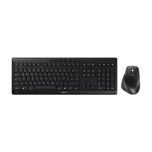 CHERRY STREAM DESKTOP COMFORT - sats med tangentbord och mus - 100% full size - QWERTZ - tysk - svart Inmatningsenhet Svart