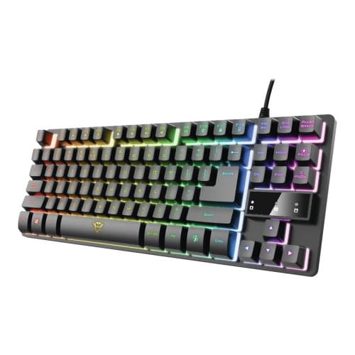 Trust Gaming GXT 833 Thado TKL - tangentbord - QWERTY Inmatningsenhet Svart, Silver