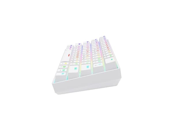 Savio WHITEOUT X2 PEACH, Kabel, USB, QWERTY, RGB LED, Vit