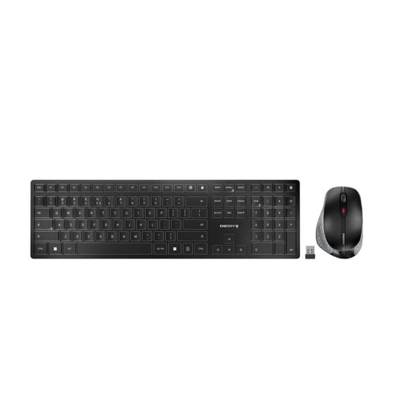 Cherry DW 9500 SLIM Spanska Qwerty trådlöst tangentbord och mus Svart, Grå
