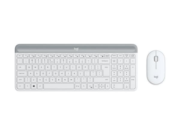 Trådlöst tangentbord och mus - LOGITECH - MK470 - Vit - 1 To - 8 Go