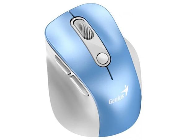 Mus Genius trådlös Bluetooth uppladdningsbar Mini Ergo 9000S Pro Blå