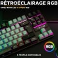 Miniatyrbild 2 av 6: Tangentbord The G-Lab KEYZ CAESIUM Svart Grå Azerty Franska