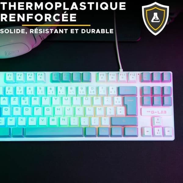 Tastatur The G-Lab KEYZ CAESIUM Grå Azerty Fransk