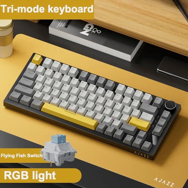 Mechanisk tangentbord, tri-lägesanslutning, hot-swappable brytare,Tri-läges tangentbord