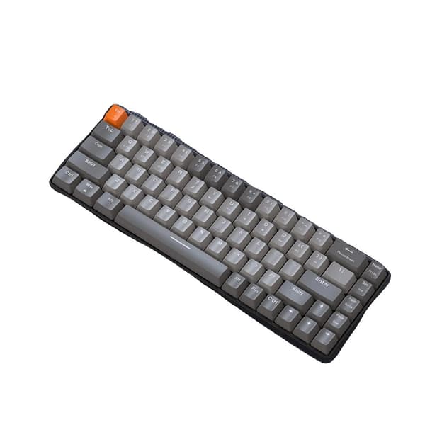 Trådløst mekanisk tastatur, hot-swappable design, røde kontakter,grå, Rød kontakt
