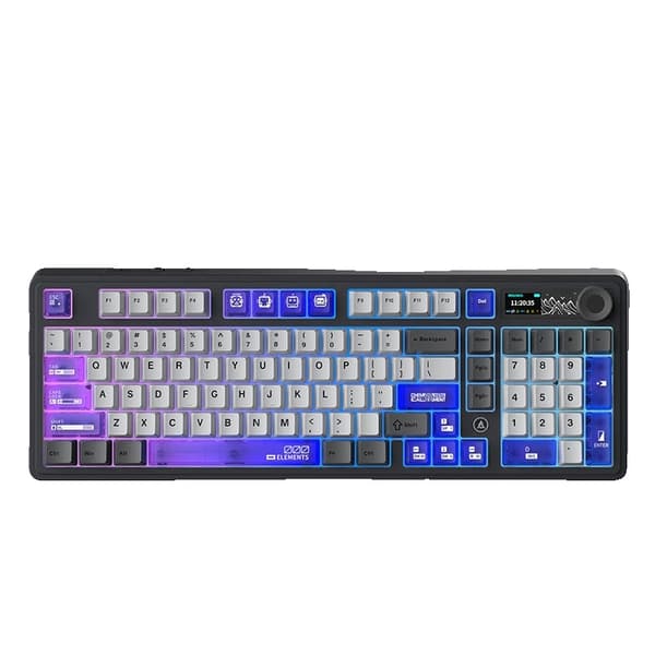 Gaming Mekaniskt Tangentbord, 98 Tangenters Standardlayout, 2.4Ghz Trådlös Anslutning,Murad. Purpur.