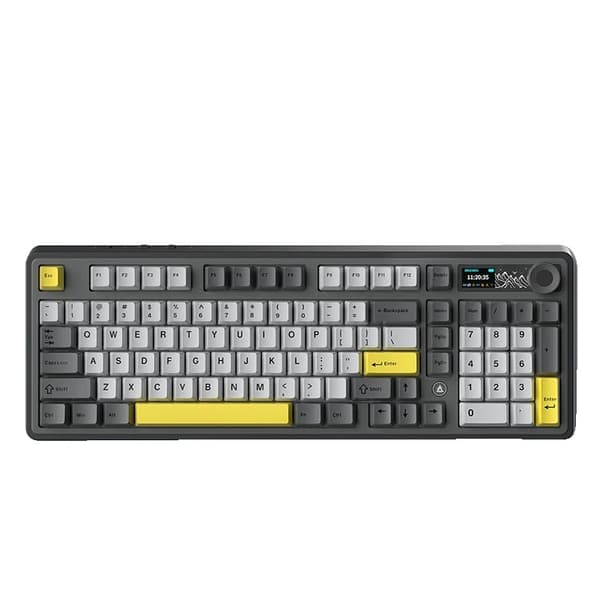 Gaming Mekaniskt Tangentbord, 8000mAh Batteri, Smart TFT Skärm,Gary-Gift Switch