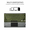 Miniatyrbillede 3 af 8: Tastatur med touchpad Subblim SUB-KBT-SMBT51 Grå Multifarvet Spansk qwerty QWERTY
