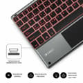 Miniatyrbillede 5 af 8: Tastatur med touchpad Subblim SUB-KBT-SMBT51 Grå Multifarvet Spansk qwerty QWERTY