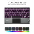 Miniatyrbillede 6 af 8: Tastatur med touchpad Subblim SUB-KBT-SMBT51 Grå Multifarvet Spansk qwerty QWERTY