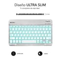 Miniatyrbillede 4 af 7: Bluetooth-tastatur Subblim SUB-KBT-SMBL30 Multifarvet Sølvfarvet Spansk qwerty QWERTY
