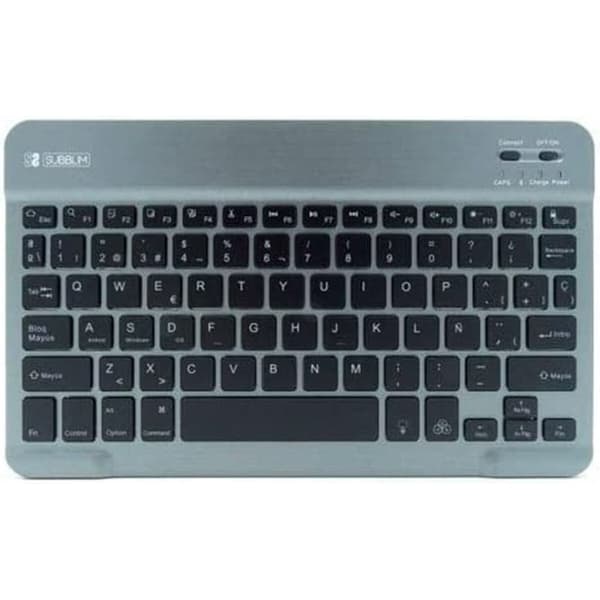 Bluetooth-tastatur Subblim SUB-KBT-SMBL31 Grå Spansk qwerty