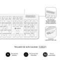 Miniatyrbillede 3 af 7: Tastatur Subblim SUBKBC0SSK51 Hvid Spansk qwerty