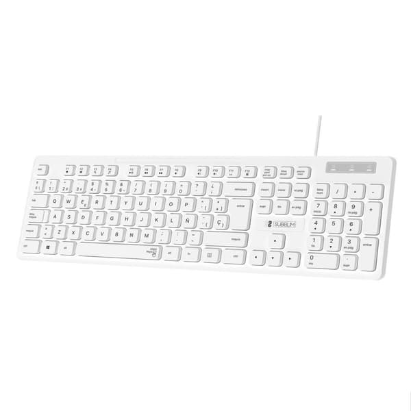 Tastatur Subblim SUBKBC0SSK51 Hvid Spansk qwerty
