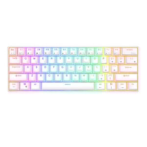 Mekanisk tastatur Royal Kludge RK61 RGB, brun switch (hvid)