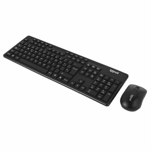 Tastatur og mus iggual WMK-BUSINESS2 Sort Spansk qwerty