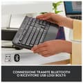 Miniatyrbild 3 av 4: Trådlöst tangentbord - Logitech - Signature K650 - Ergonomisk - Italiensk QWERTY - Integrerat handledsstöd