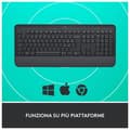 Miniatyrbild 4 av 4: Trådlöst tangentbord - Logitech - Signature K650 - Ergonomisk - Italiensk QWERTY - Integrerat handledsstöd