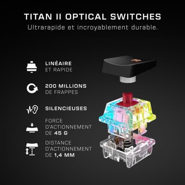 Turtle Beach® - Vulcan II Mini - Svart optisk och mekanisk trådad gamers tangentbord