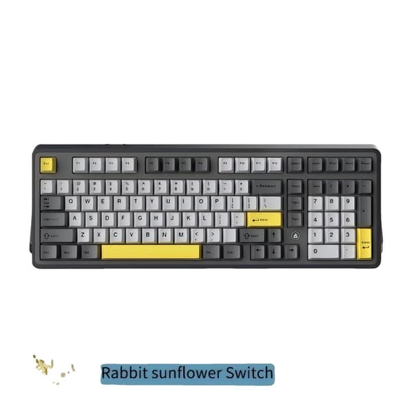 Trådlöst mekaniskt gaming-tangentbord, 98-tangenters layout, hot-swappable brytare,Kanin Kwai Växel