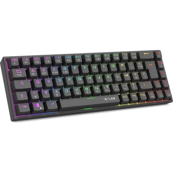Trippelläge speltangentbord - The G-Lab - KEYZ TITAN - Mekanisk (röd switch) - Trådlös - RGB