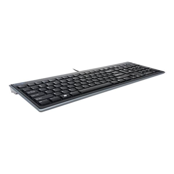 Tangentbord - Kensington - SlimType - USB - Italiensk - Saxtangenter - Ultraplatt Svart