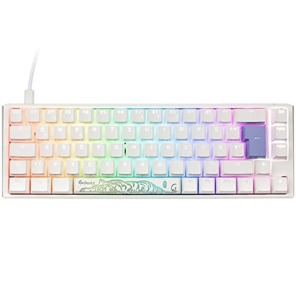 Gaming Tangentbord - DUCKY - One 3 Classic Pure White SF - RGB-bakgrundsbelyst - Mekaniska tangenter - Trådad