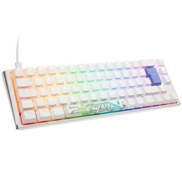 Klaviatur - DUCKY - One 3 Classic Pure White SF - Mekanisk - RGB LED - Programmerbar Vit