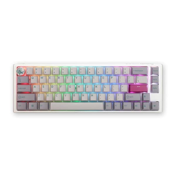 Spel tangentbord - DUCKY - One 3 Mist Grey SF - RGB-belysning - Mekaniska switchar - Ergonomisk Grå