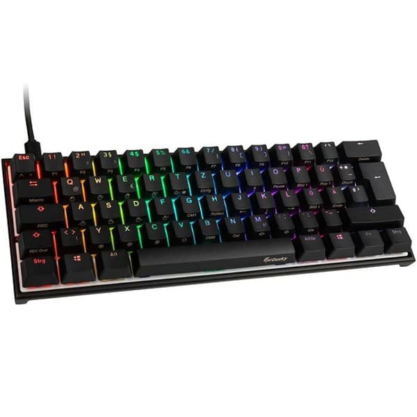 La Ducky Mecha Mini Gaming Tangentbord, MX-Black, RGB-LED är ett högteknologiskt spel-tangentbord, designat av märket r. Svart