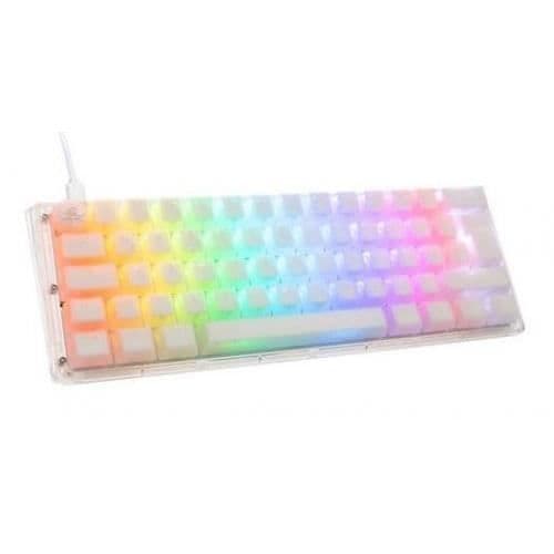 Spelklaviatur - DUCKY - One 3 Aura White - Mekanisk - Anpassningsbara LED RGB - Trådad Vit