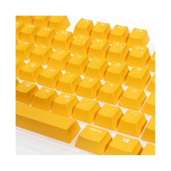 Ducky PBT Double-Shot Tangent Set Gul Plunge in i den färgstarka och livliga världen av Ducky med tangentbordets dubbel-s pédagogique.