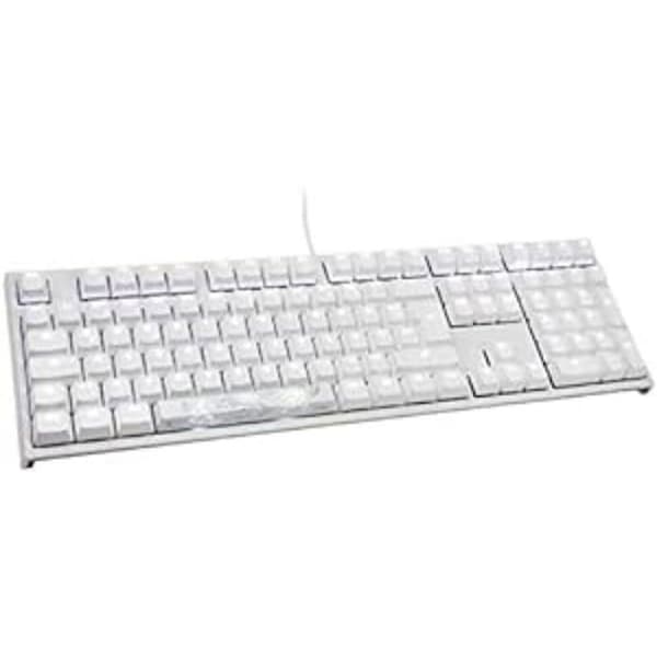 Spelklaviatur - DUCKY - One 2 White Edition PBT - MX-Red Switchar - Vit LED-belysning - Trådbunden