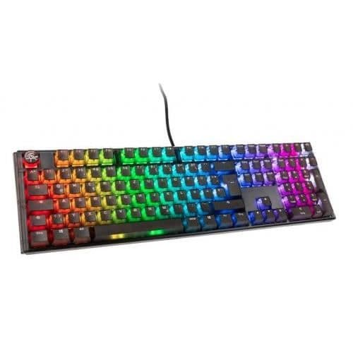 Ducky One 3 Aura Black Gaming-tangentbord, RGB LED är ett verkligt konstverk inom teknik som förenar futuristisk design. Svart