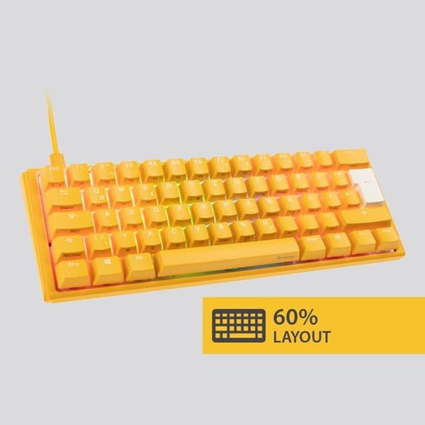 Här är beskrivningen av produkten 'Ducky One 3 Yellow Mini Gaming Tangentbord, RGB LED' för Magento 1.9: Ducky One 3 Yellow Mini Gam