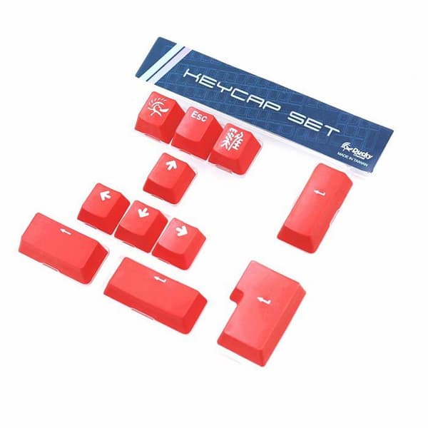 Tangent-set - Ducky - PBT Double-Shot - Röd - 11 tangenter - Mekaniskt tangentbord