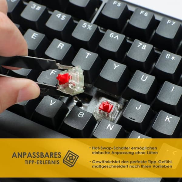 Le Ducky Tinker 75 Gaming Keyboard är ett högkvalitativt tangentbord som erbjuds av det berömda märket Ducky. Det här tangentbordet är en verklig