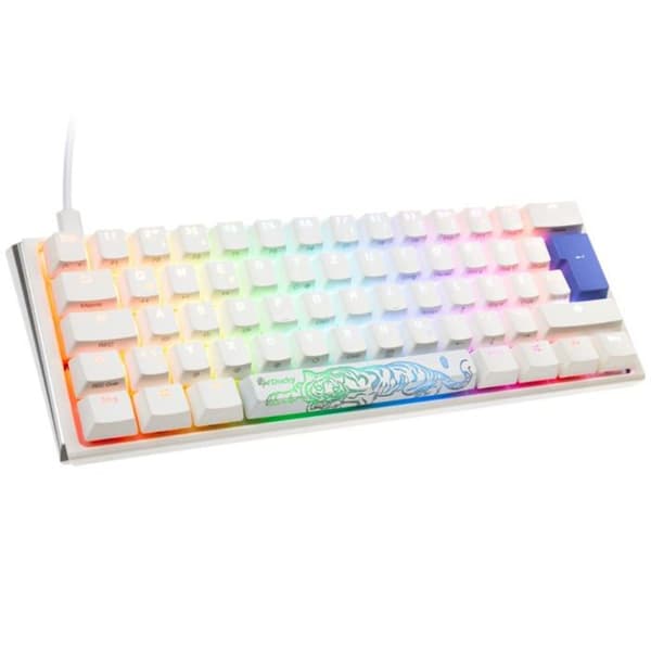 Klaviatur - DUCKY - One 3 Classic Pure White - Mekanisk - RGB-bakgrundsbelyst - Kompakt Vit