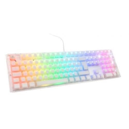 Tangentbord - DUCKY - One 3 Aura White - RGB LED - Mekanisk - Anti-ghosting - Trådad Vit