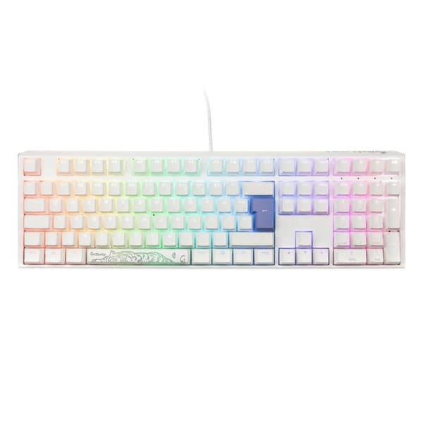 Gamingtangent - DUCKY - One 3 Classic Pure White - Mekanisk - RGB-bakgrundsbelysning - USB