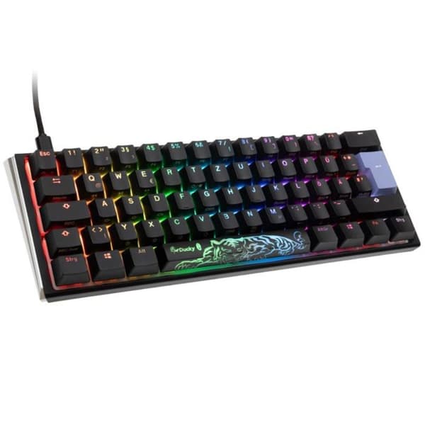 Gaming-tangentbord - Ducky - One 3 Classic - Mekanisk - RGB-bakgrundsbelyst - Svart/Vit Svart, Vit