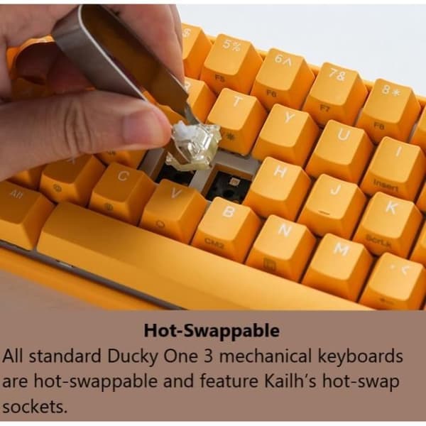 Här är den begärda beskrivningen för produkten Ducky One 3 Yellow SF Gaming Keyboard, RGB LED: Ducky One 3 Yellow gamingtangentbordet.