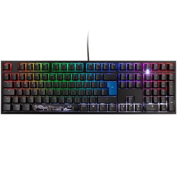 Ducky One 2 Backlit PBT Gaming Tangentbord, MX-Nature-White, RGB LED Spelälskare, prestationsentusiaster och estetiker av tangenter.