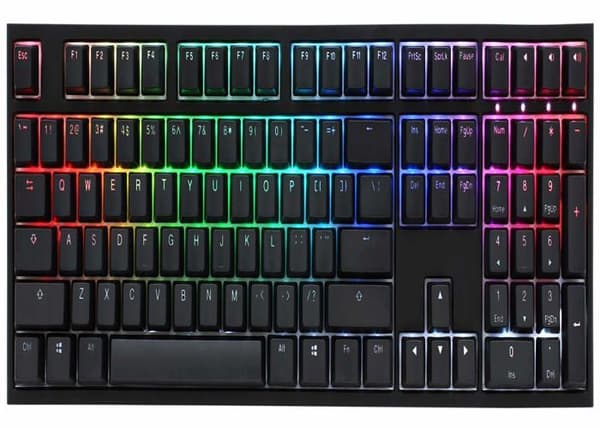 Ducky One 2 Backlit PBT Gamingtangentbord, MX-Blue, RGB LED Ducky One 2 Backlit PBT Gamingtangentbord, MX-Blue, RGB LED är ett tangentbord. Svart