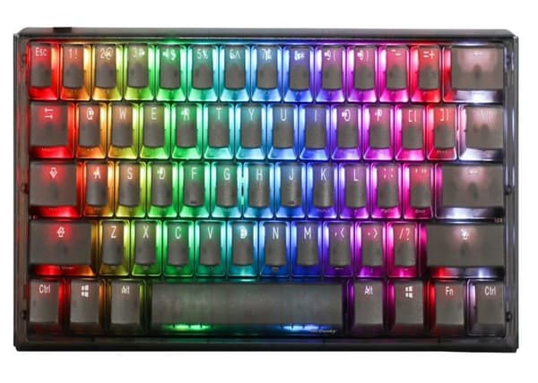 Gaming-tangentbord - DUCKY - One 3 Aura Black Mini - RGB LED-bakgrundsbelysning - Mekanisk - Kompakt