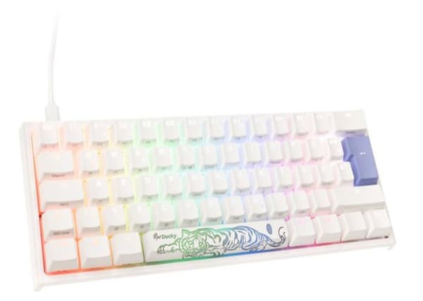 Gaming-tangentbord - DUCKY - One 2 Pro Mini Vit Edition - RGB-bakgrundsbelysning - Mekanisk - Kompakt Vit