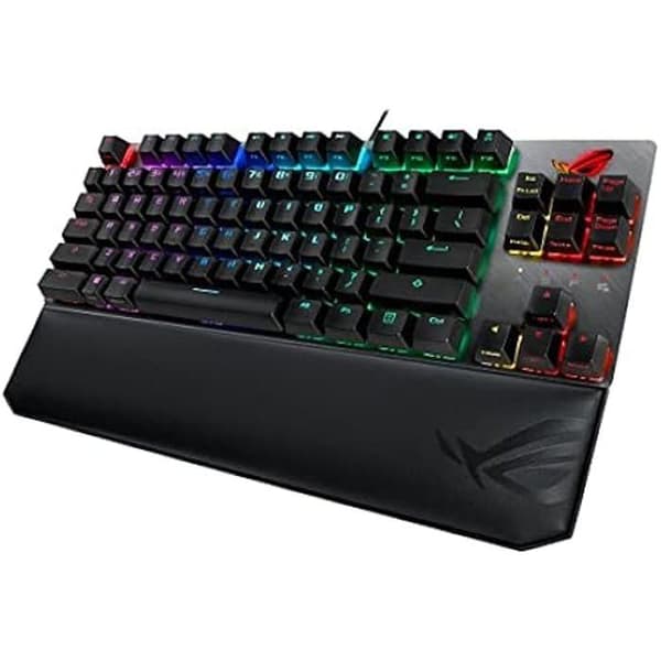 Tangenter - ASUS - ROG Strix Scope NX TKL Deluxe - USB - Tysk - Trådad - Svart, Grå