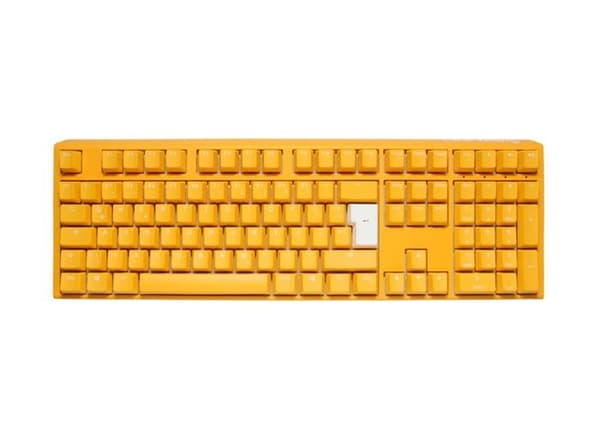 La Ducky One 3 Yellow Gaming Tastatur, RGB LED är ett verkligt fynd för videospelsentusiaster som söker en upplevelse. Gul